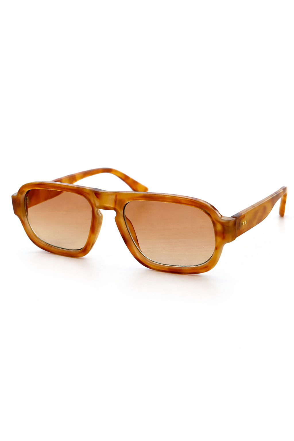Gafa Rectangular Carey Ámbar