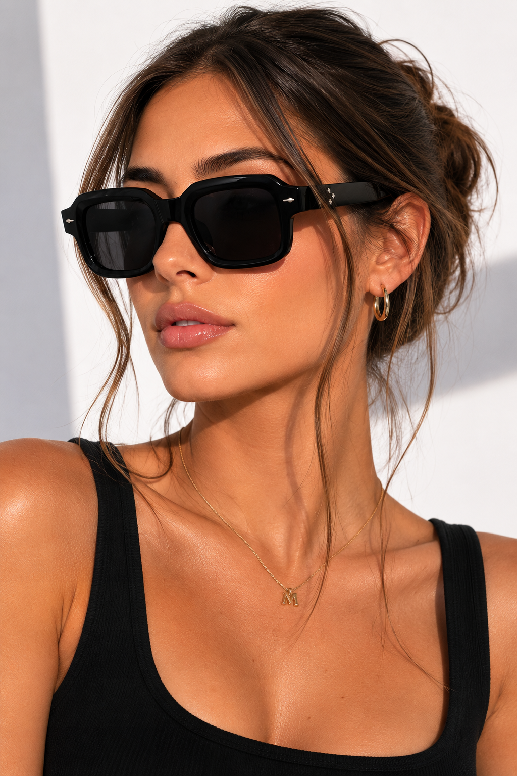 Gafas de Sol Oversize Negras Premium | Diseño Rectangular Vintage