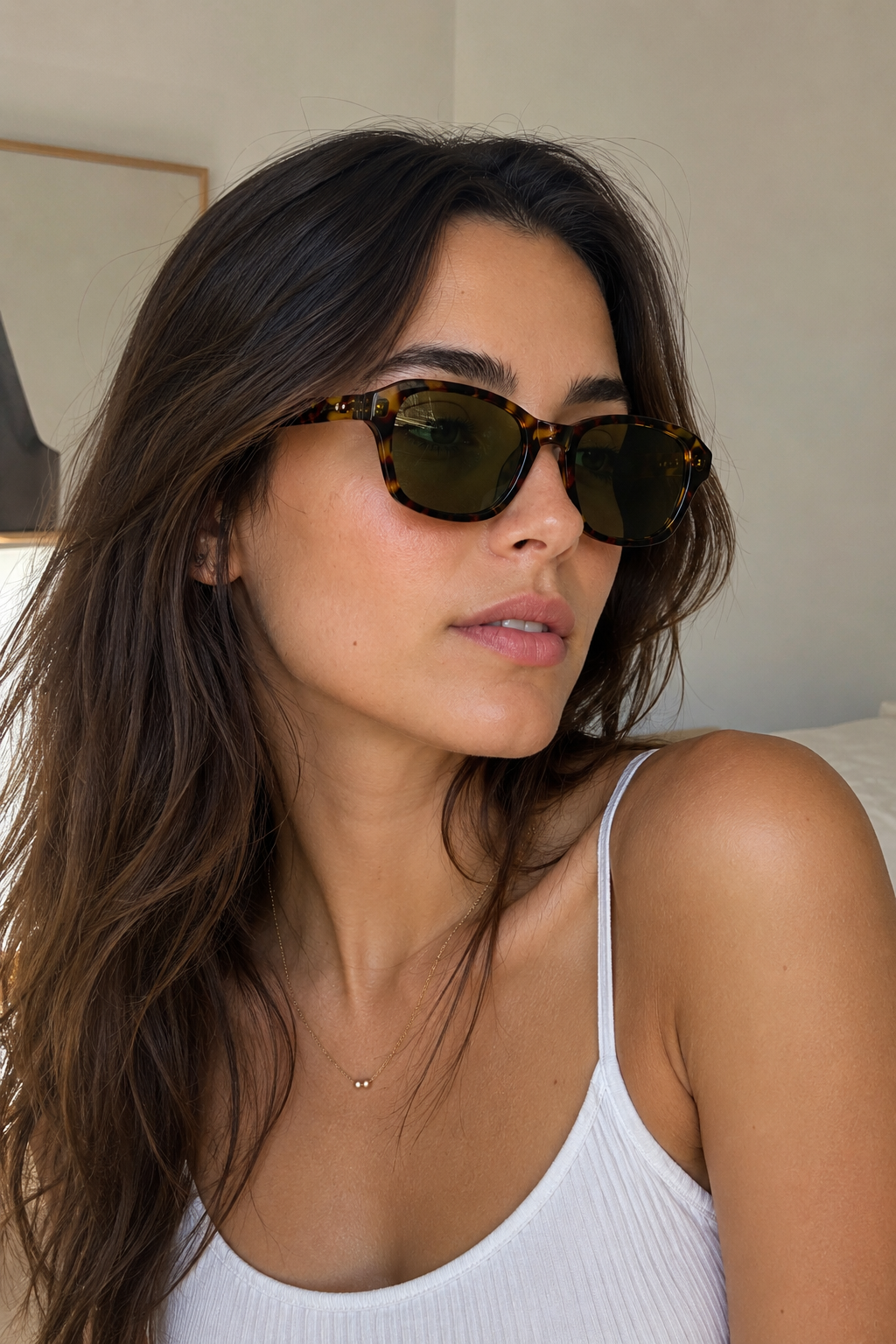 Gafas de Sol Estilo Vintage Carey Verde