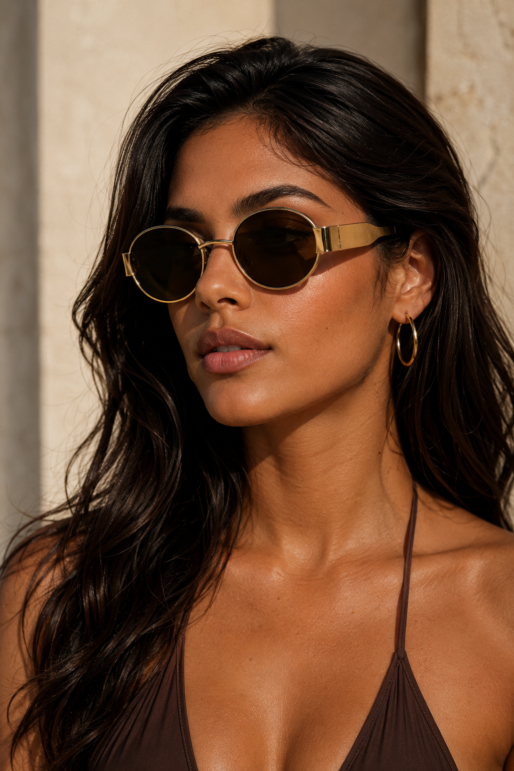 Gafas de Sol Riviera Oro Marrón