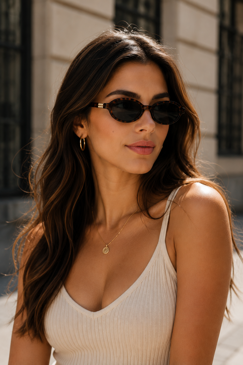 Gafas de Sol Redondas Carey Vintage para Mujer