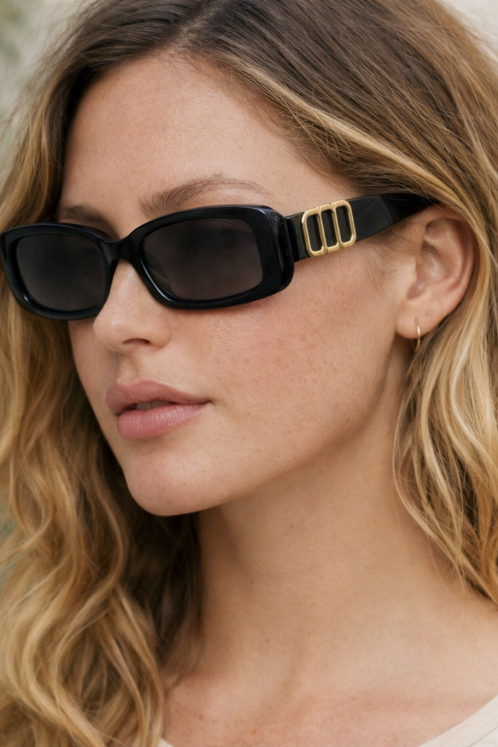 Gafas de Sol Rectangulares Negras