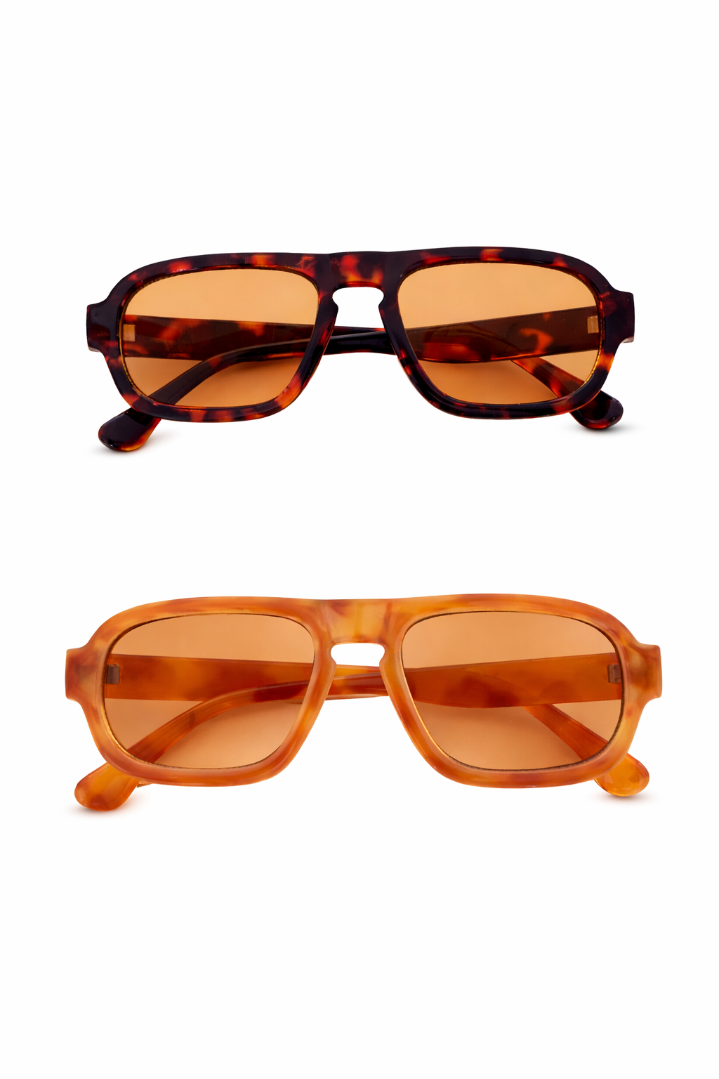 Gafa Rectangular Carey Ámbar