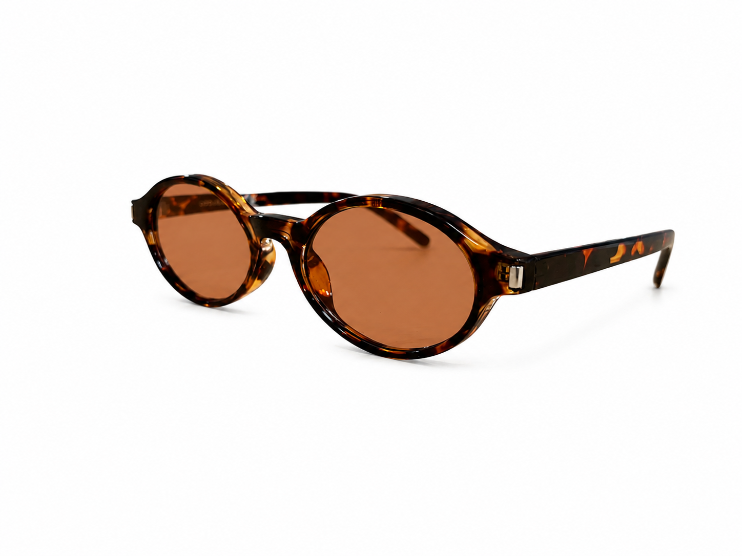 Gafas de Sol Redondas Carey con Lentes Ámbar