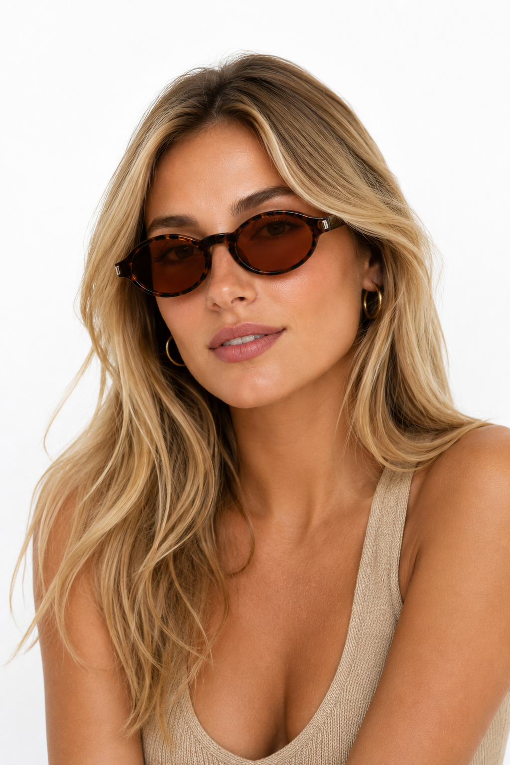 Gafas de Sol Redondas Carey con Lentes Ámbar